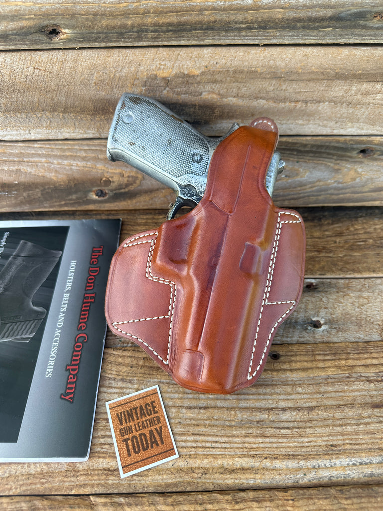 Vintage Don Hume Black Basket Leather H721 30-1 OWB Holster For Sig P220 P226