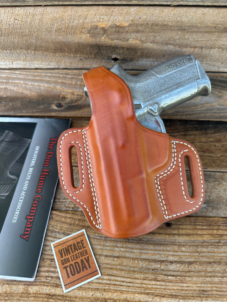 Vintage Don Hume Natural Brown Leather H721 30-1 OWB Holster For Sig Pro 2340