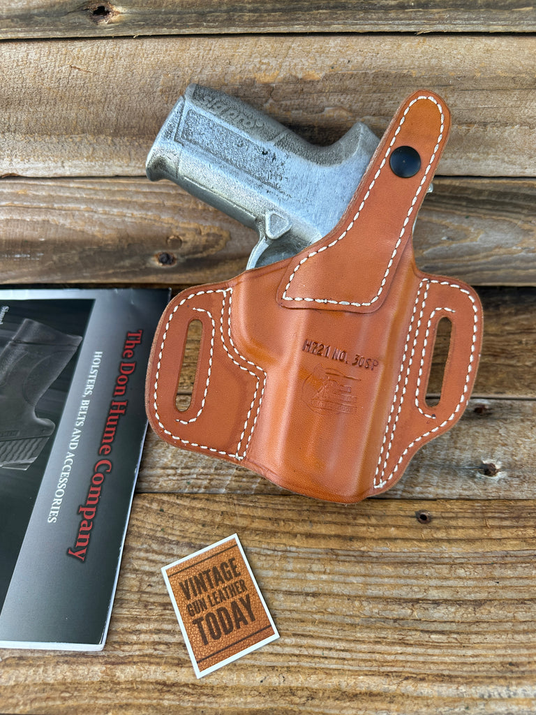 Vintage Don Hume Natural Brown Leather H721 30-1 OWB Holster For Sig Pro 2340