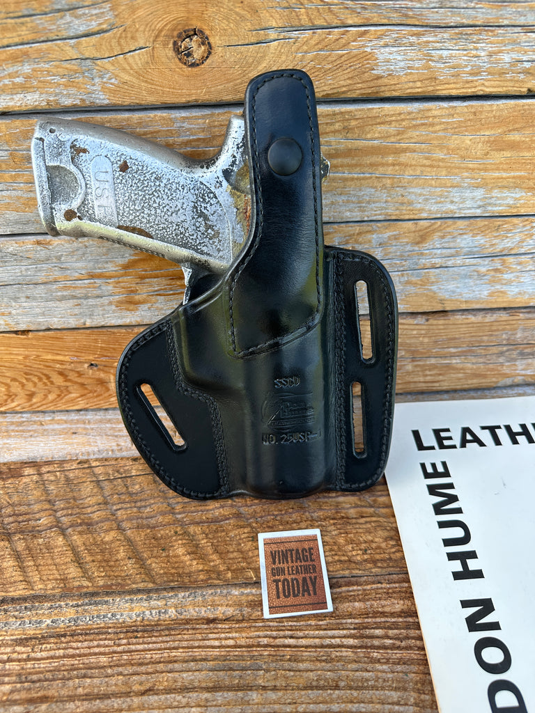 Vintage Don Hume SCCD Black Leather 3 Slot OWB Holster for H&K USP .45 Left