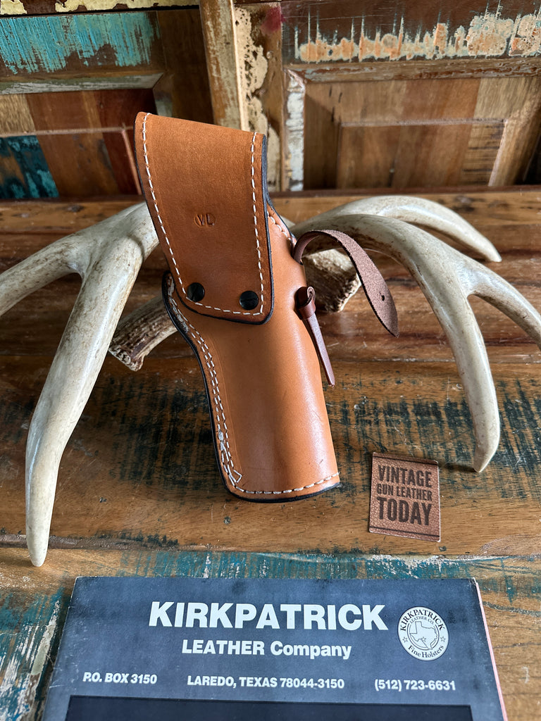 Custom Kirkpatrick Brown Leather Lined Western Holster for Colt SAA Left