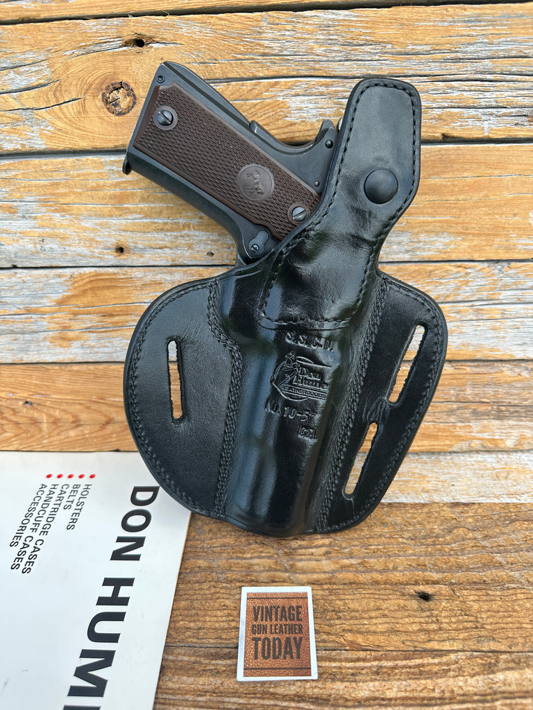 Don Hume SSCD Black leather 3 Slot OWB Holster for Colt 45 1911 Government LEFT