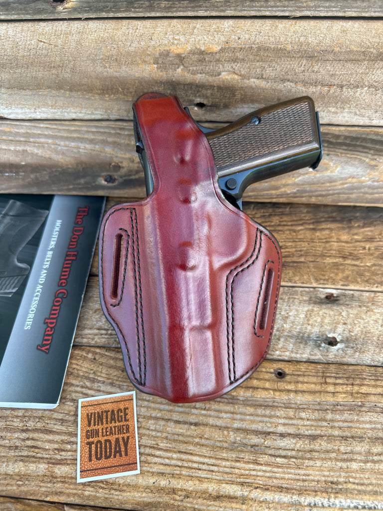 Don Hume H721 Brown Leather H721 11-5 OWB Holster for Browning Hi Power Left