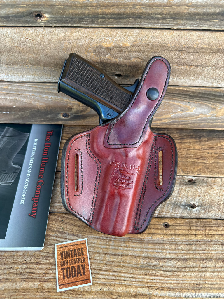 Don Hume H721 Brown Leather H721 11-5 OWB Holster for Browning Hi Power Left
