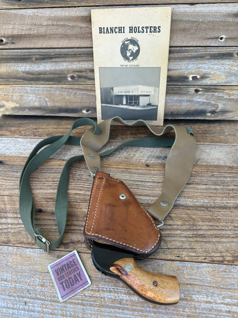 70s Bianchi 9R Leather Upside Down Shoulder Holster For S&W J Chief Colt Cobra 2