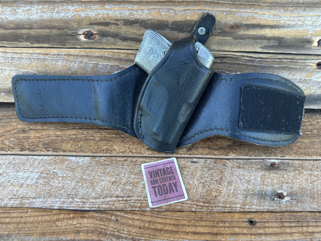 Vintage Triple K Black, Wool Padded Ankle Holster For Colt 1908 Vest Pocket