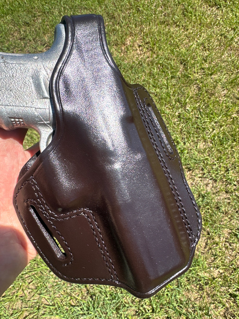 Vintage Don Hume MS  Brown Leather H721 36 4 1/2 OWB Holster For GLOCK 17 22 31