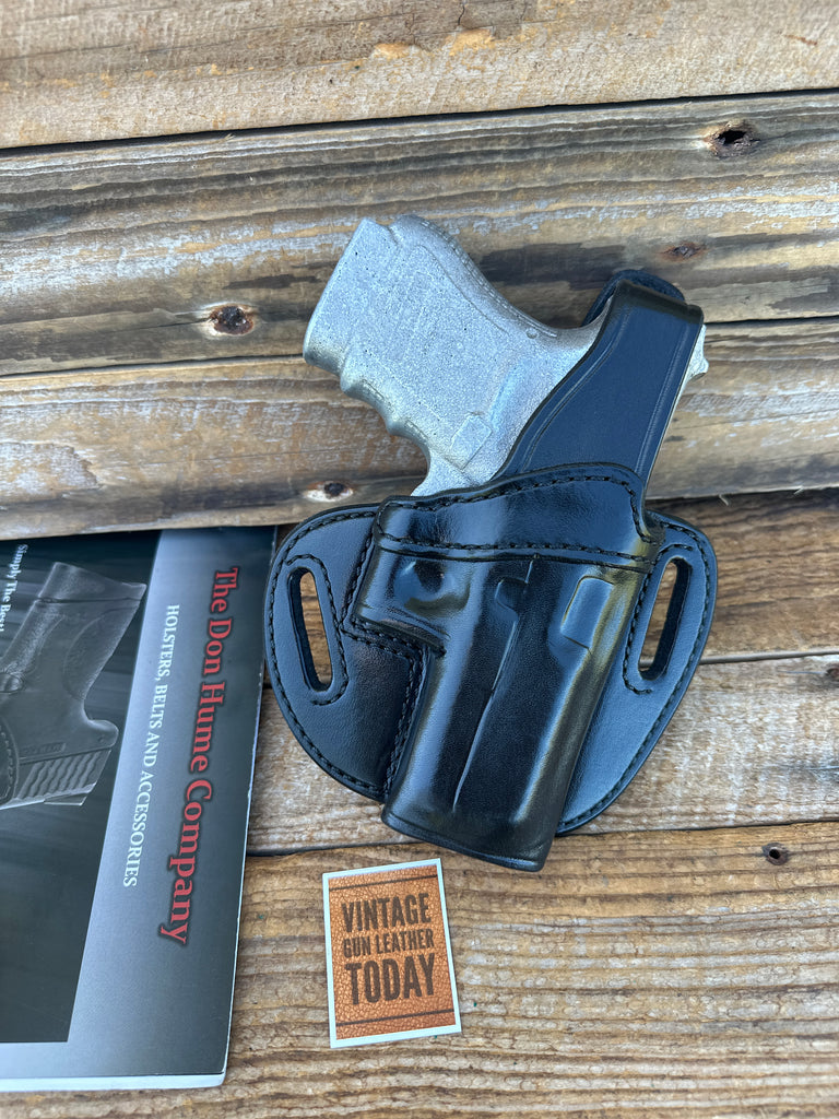 Vintage Don Hume 711 Agent Black Leather OWB Holster for GLOCK 36 G36