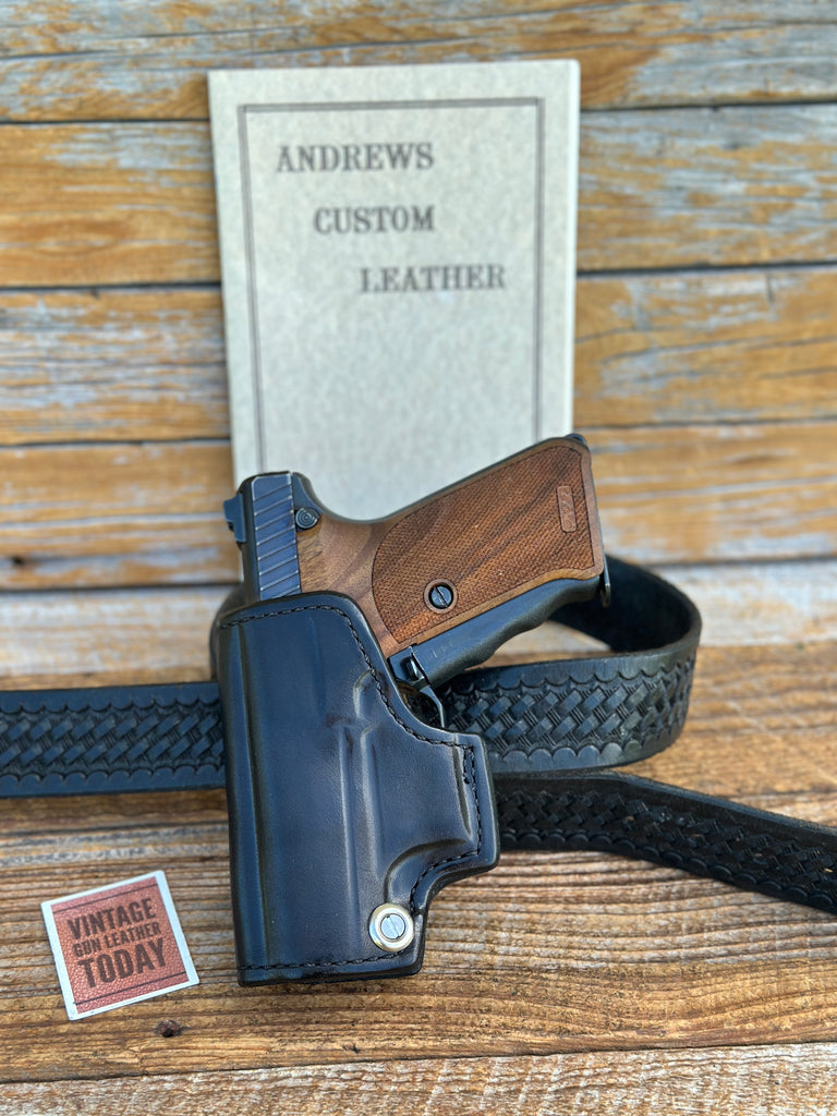 Old School 1980s Retro Andrews Speed Scabbard Holster Black For H&K P7M8 P7M13 L