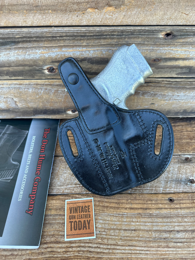 Vintage Don Hume 711 Agent Black Leather OWB Holster for GLOCK 36 G36