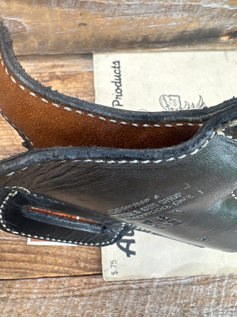 Alfonso's Black Plain Leather Suede Lined Holster for Colt Commander .45 Open RT