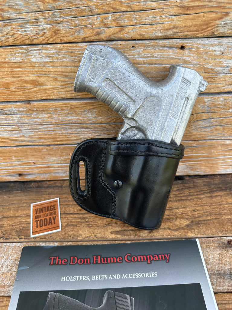 Vintage Don Hume Plain Black Leather OWB Holster 009K For Walther P99