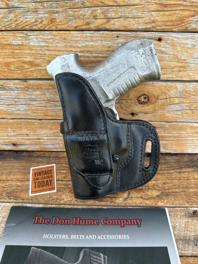 Vintage Don Hume Plain Black Leather OWB Holster 009K For Walther P99