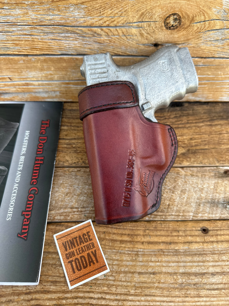 Vintage Don Hume H715 364-45 Brown Leather Open Top IWB Holster For GLOCK G36