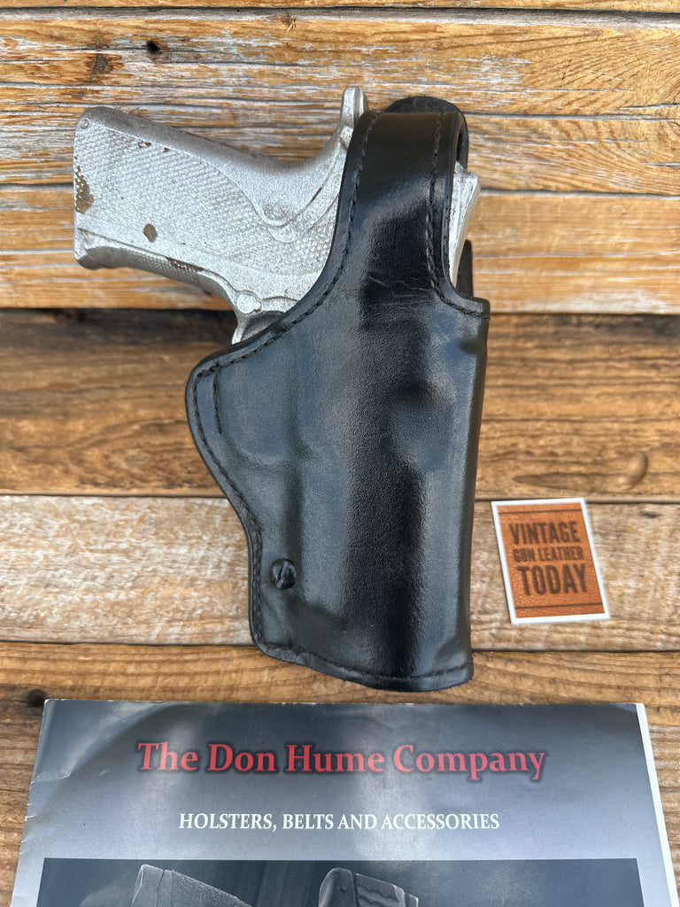 Vintage H738 Don Hume Plain Black Leather Lined Duty Holster For 4006 5906 TSW