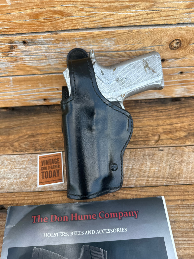 Vintage H738 Don Hume Plain Black Leather Lined Duty Holster For 4006 5906 TSW