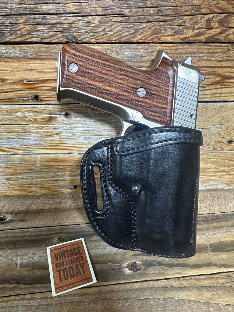Vintage Don Hume Black Leather OWB Holster 009K For SIG P226 P220 w/ Rail