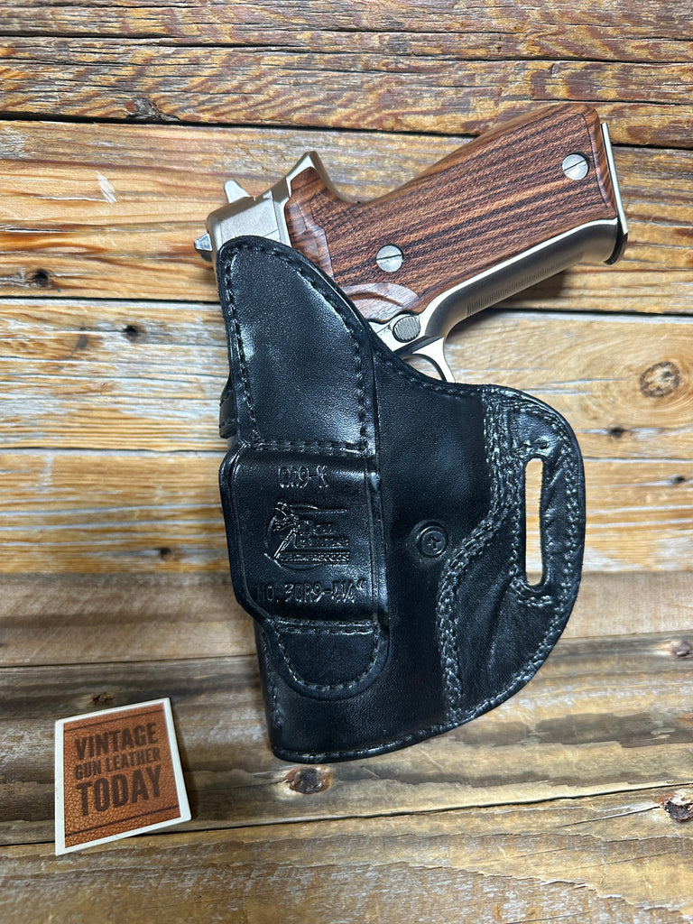 Vintage Don Hume Black Leather OWB Holster 009K For SIG P226 P220 w/ Rail