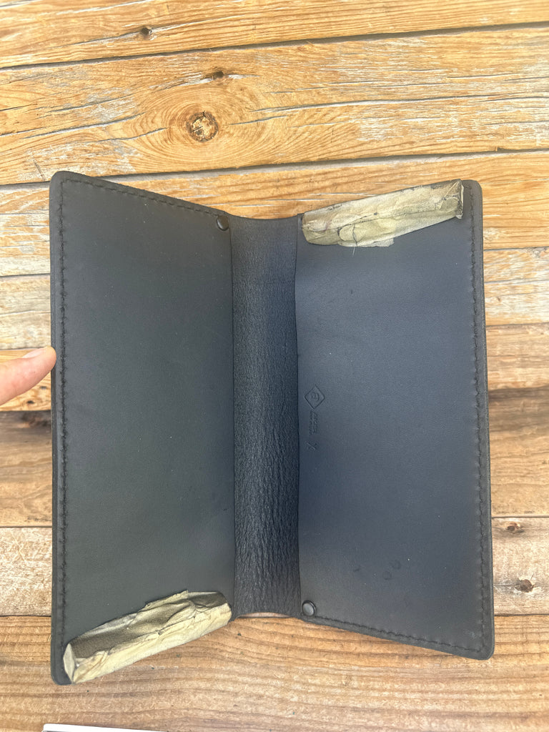 AKER Plain Black Leather Police  Sheriff Citation  Summons Ticket Book Holder #1
