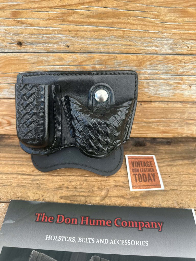 Don Hume Black Basket Leather  850B Magazine Chain Cuff For GLOCK HK SIG