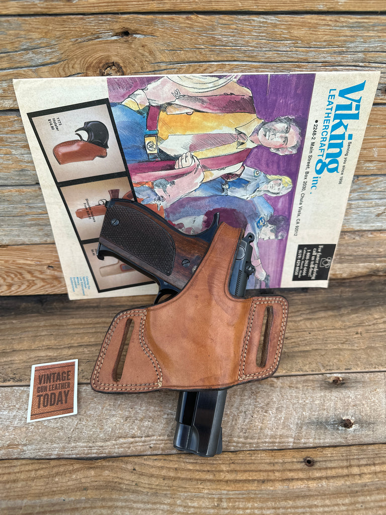 Vintage Viking Brown Leather OWB Holster for S&W Auto Mod 39 59 Similar