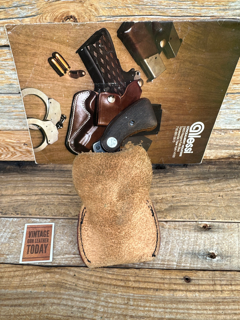 Vintage Lou Alessi Ghost Brown Leather IWB Holster Small Frame Auto or Revolver