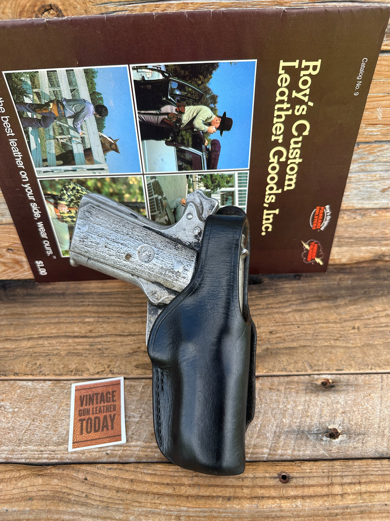 Vintage Roys Black Leather OWB Holster for Colt 45 1911 Officers Model