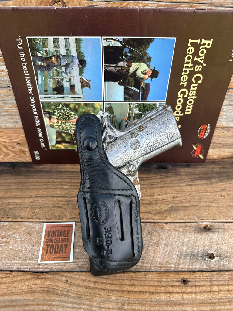 Vintage Roys Black Leather OWB Holster for Colt 45 1911 Officers Model