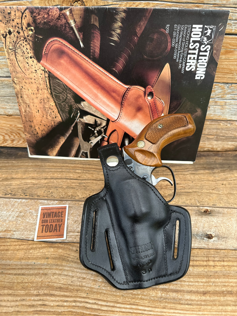 Strong 830 3 Slot Black Leather OWB Holster For S&W Model 36 Chief Special