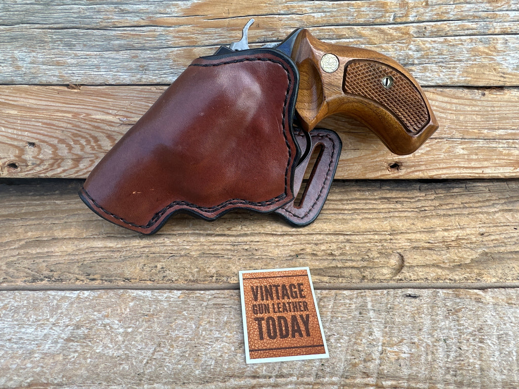 Mernickle Brown Leather Cross Draw Holster For 2" J S&W 36 Chief Special LEFT