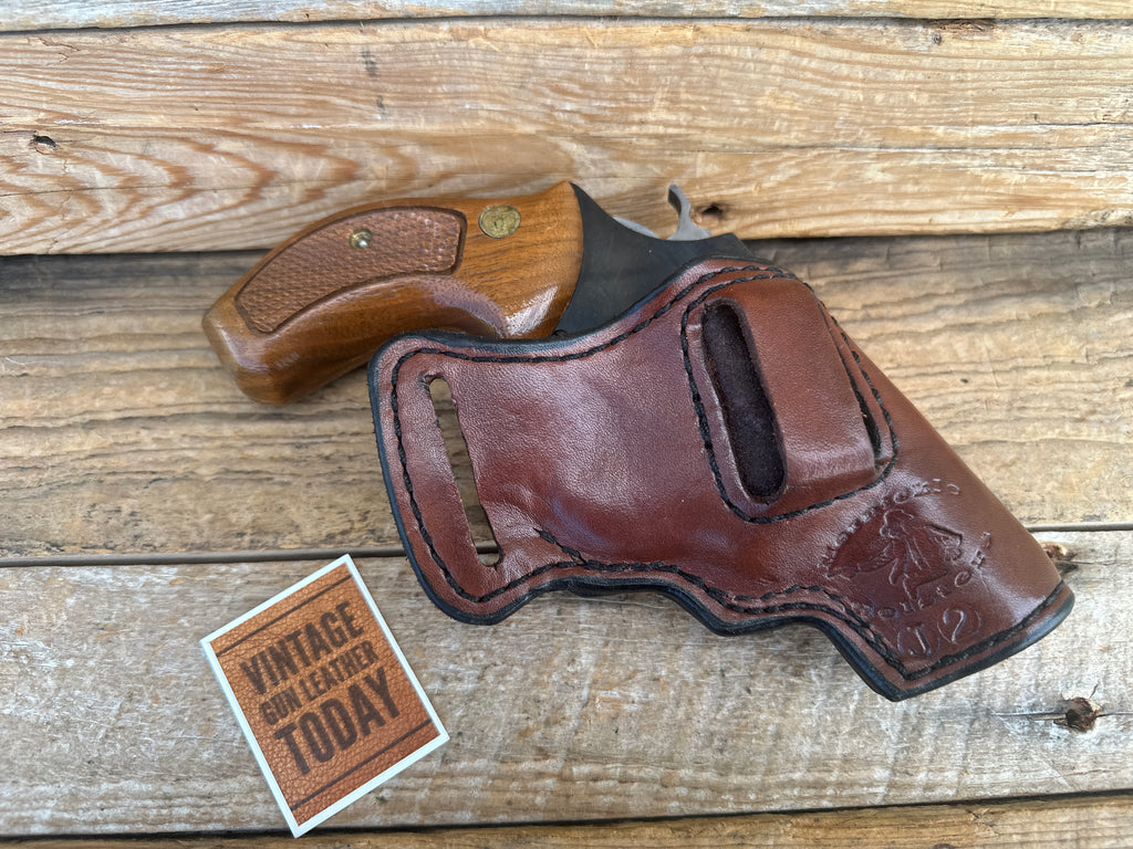 Mernickle Brown Leather Cross Draw Holster For 2" J S&W 36 Chief Special LEFT