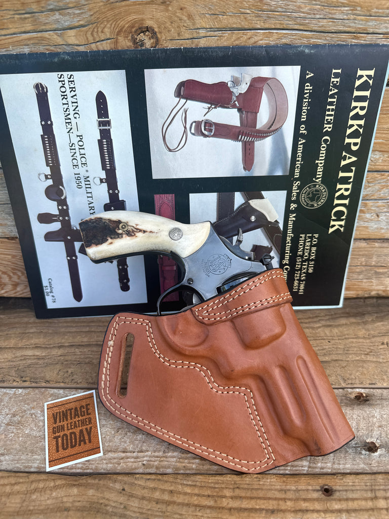 Kirkpatrick Brown Leather Cross Draw Holster For S&W 3" K Revolver 19 66