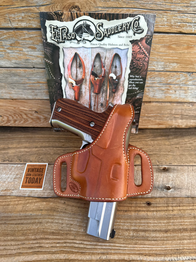 El Paso Saddlery Brown Leather Suede Lined Holster For Sig P220 P226 Right