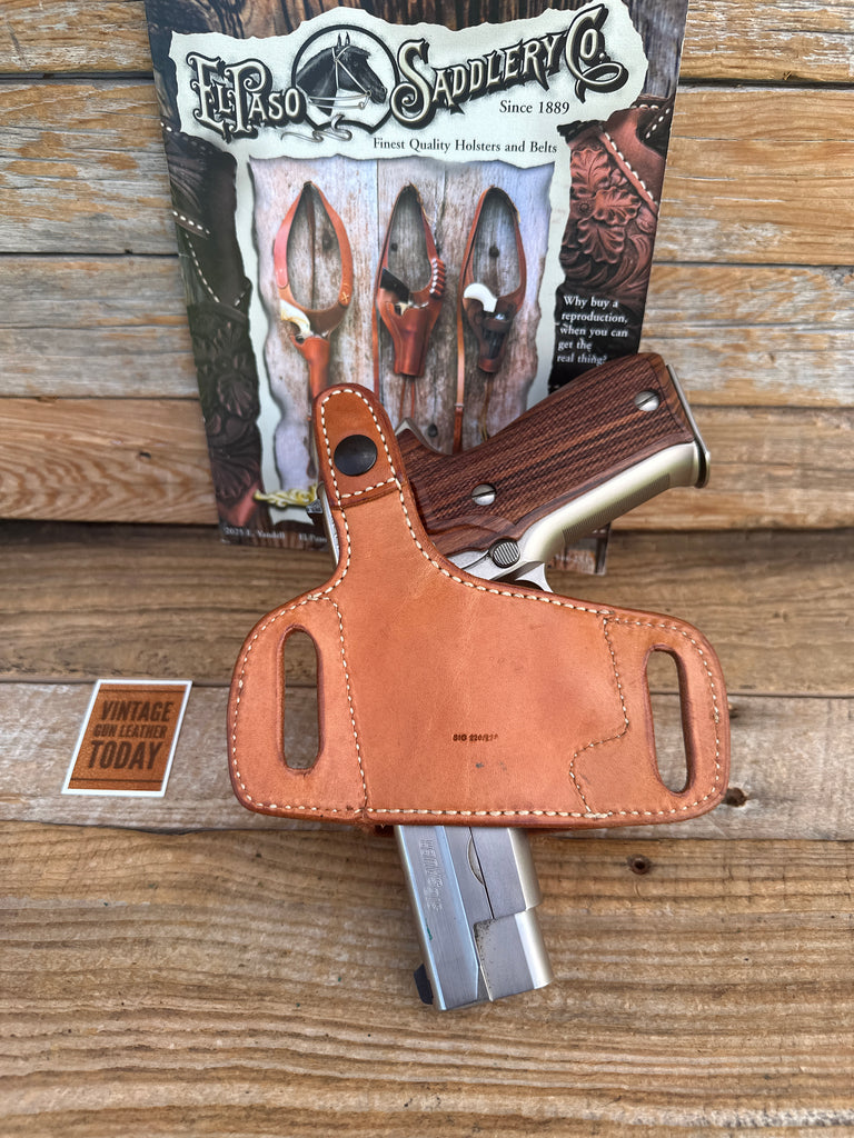 El Paso Saddlery Brown Leather Suede Lined Holster For Sig P220 P226 Right