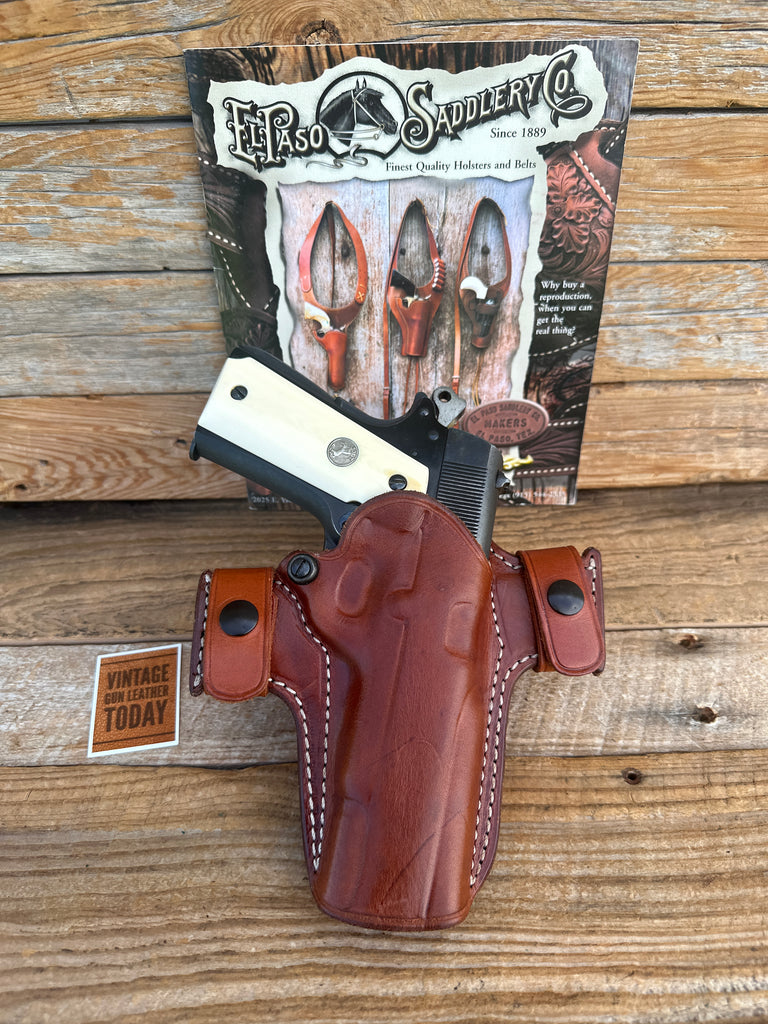 El Paso Saddlery Brown Leather Snap Off Elite Holster For Colt 1911 Government