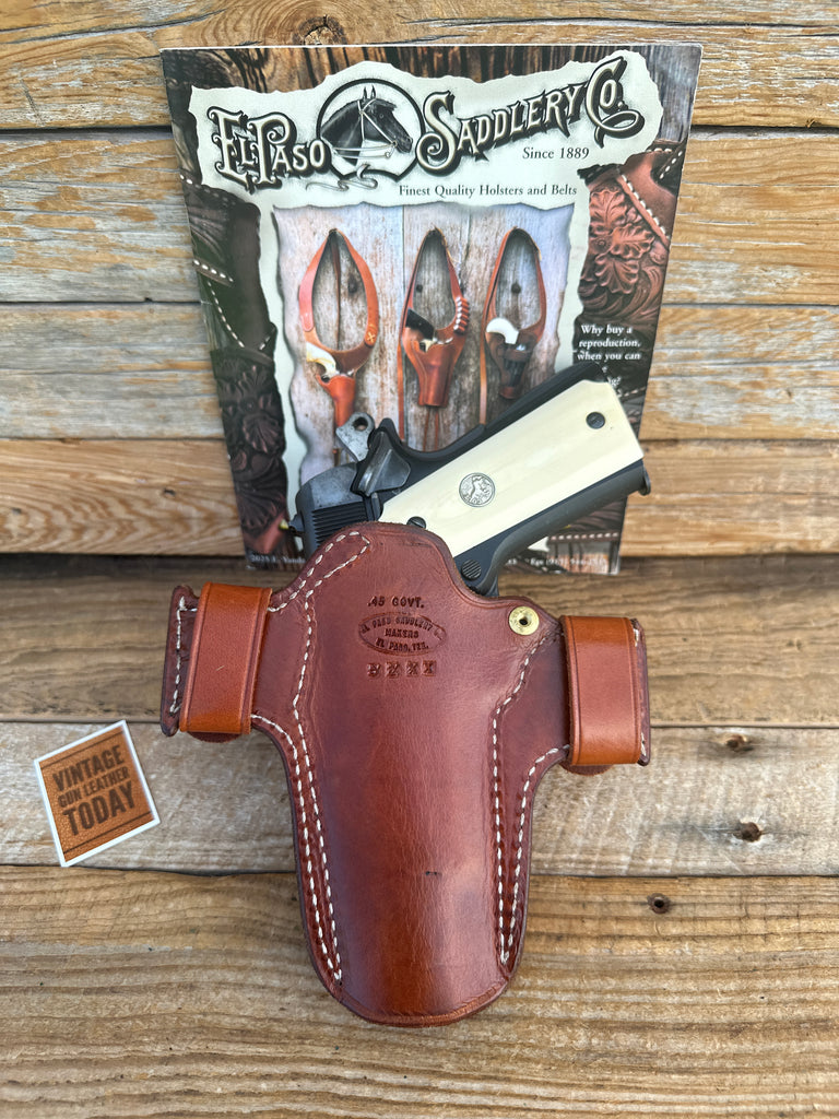 El Paso Saddlery Brown Leather Snap Off Elite Holster For Colt 1911 Government