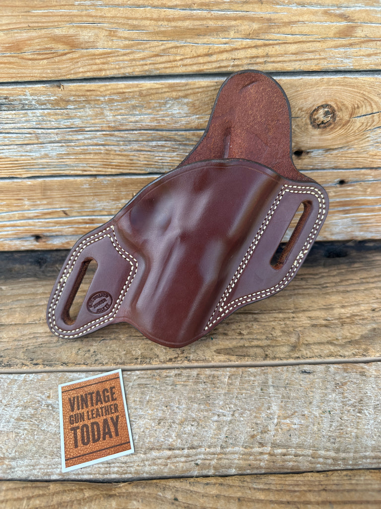 Bullard Brown Leather OWB Custom Bodyguard Holster For 3" Colt 45 1911 Defender