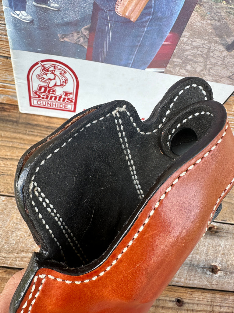Vintage Desantis Brown Leather Cross Draw Holster For S&W N 4" Revolver 29