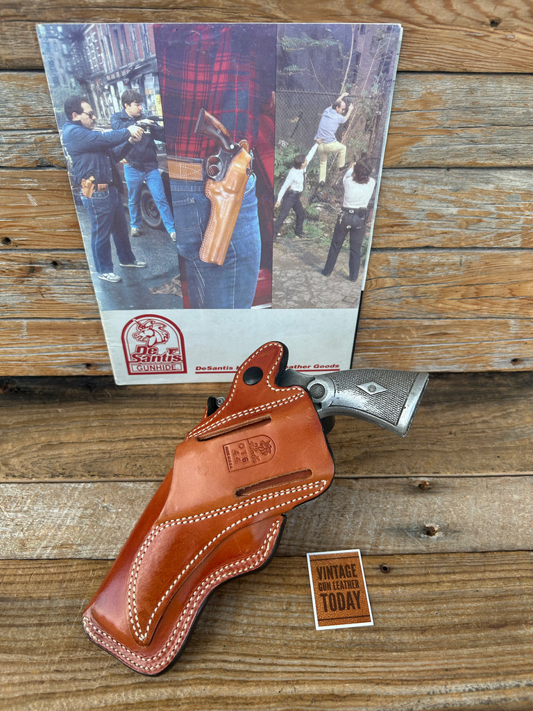 Vintage Desantis Brown Leather Cross Draw Holster For S&W N 4" Revolver 29