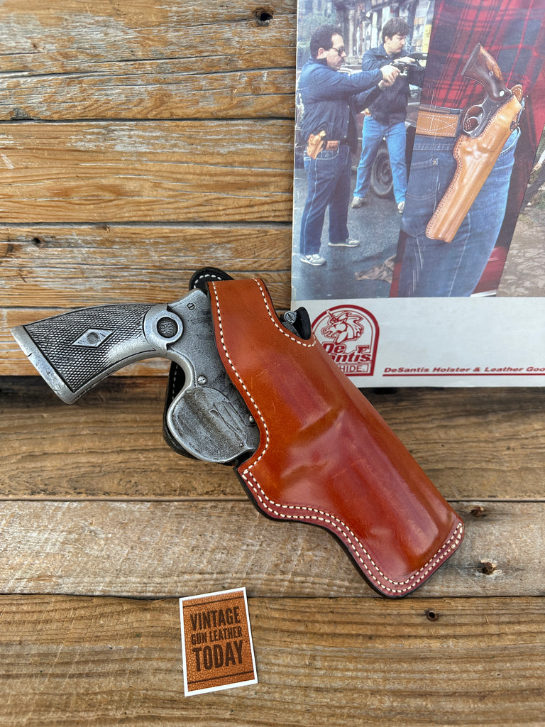 Vintage Desantis Brown Leather Cross Draw Holster For S&W N 4" Revolver 29