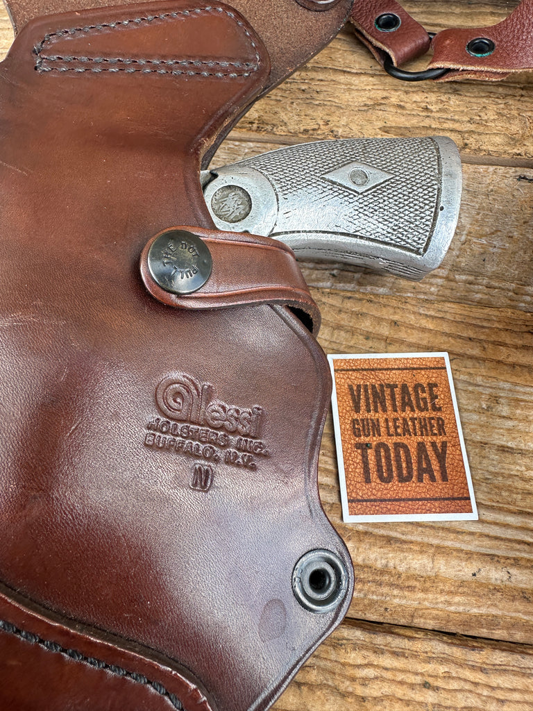 Vintage Alessi Fieldmaster Shoulder Holster For 6" S&W 29 N Frame Revolver