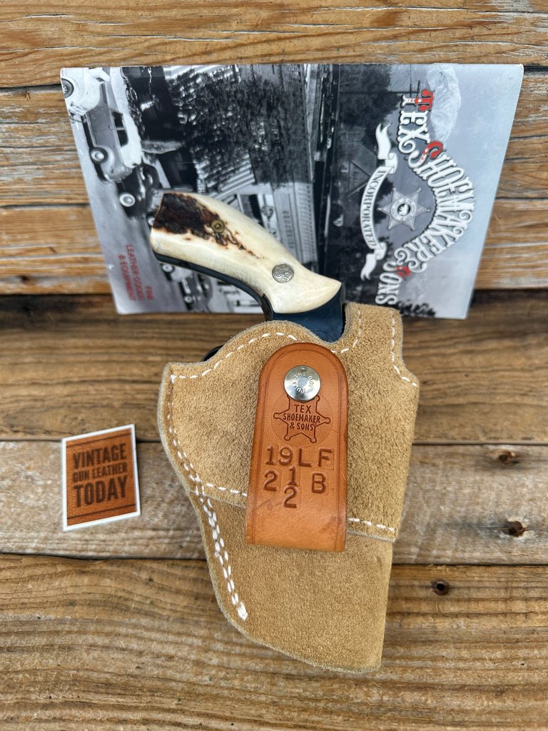 Vintage Tex Shoemaker IWB Leather Holster For S&W L K Frame Revolver 2.5"