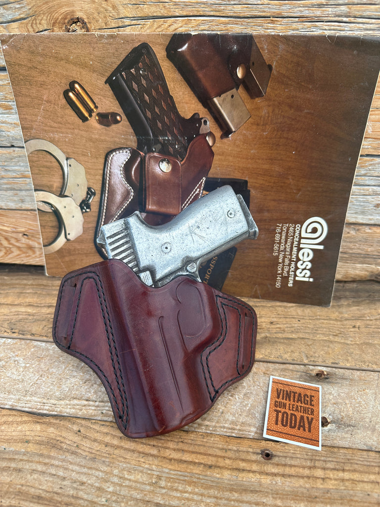 Vintage Alessi Brown Leather OWB Left Draw Holster For KAHR K9
