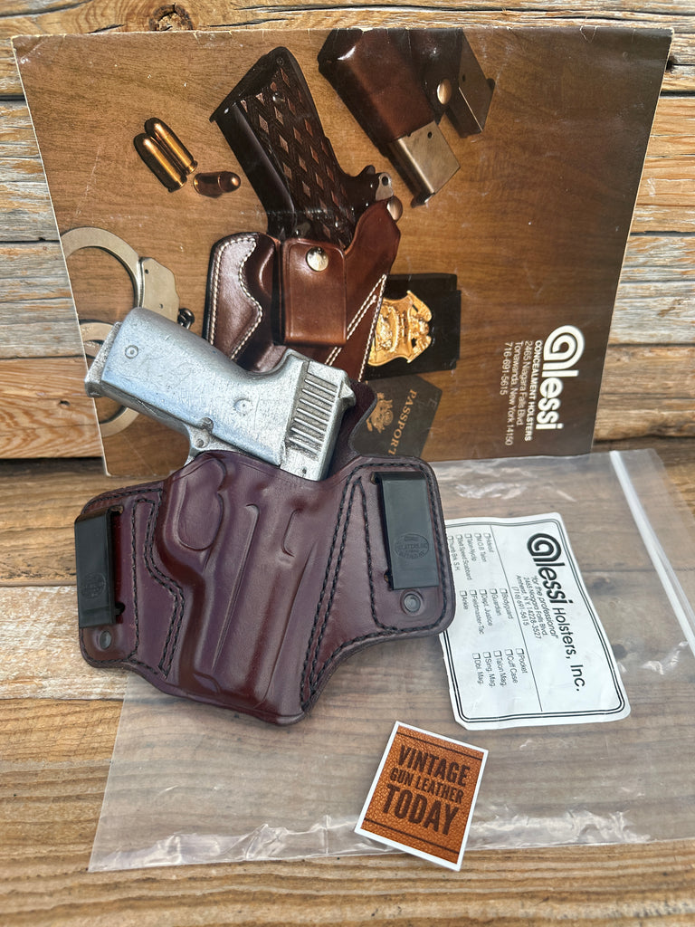 Vintage Alessi Brown Leather Watch Six IWB Holster for KAHR K9 Right