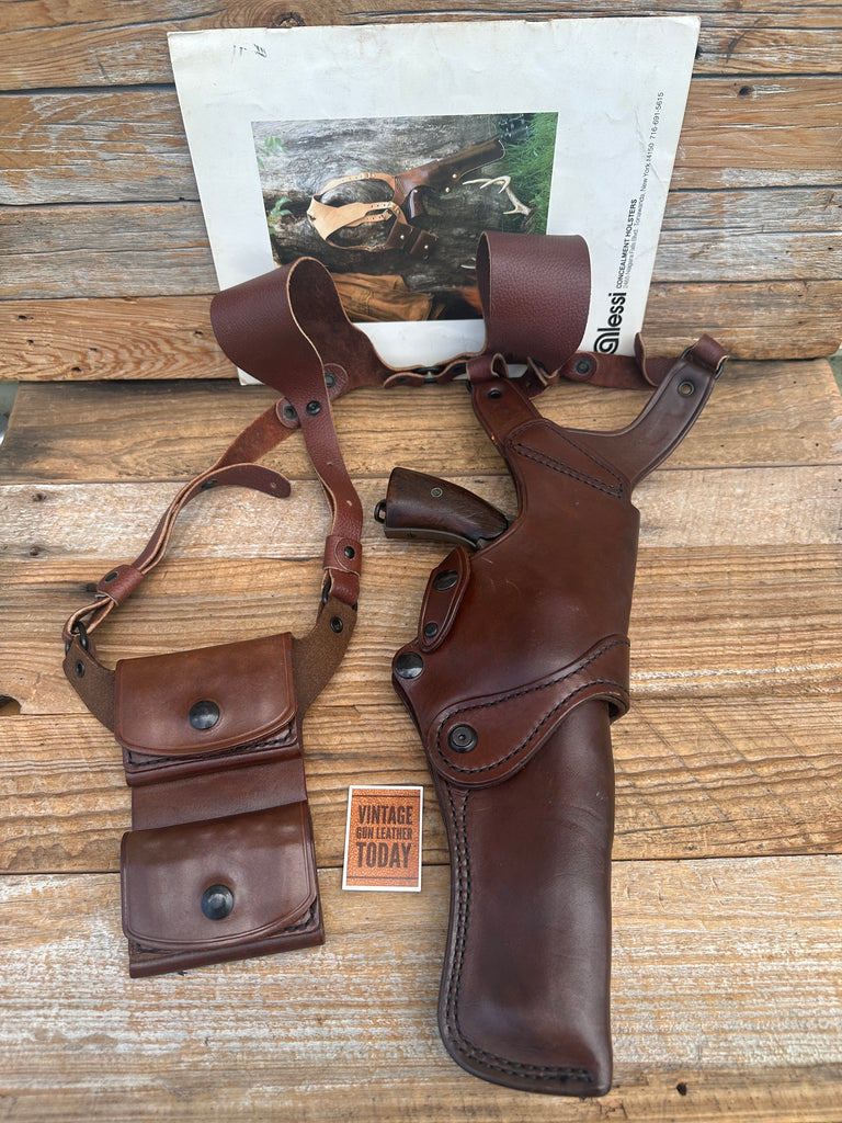 Vintage Alessi Fieldmaster Shoulder Holster For 6" S&W 29 N Frame Revolver
