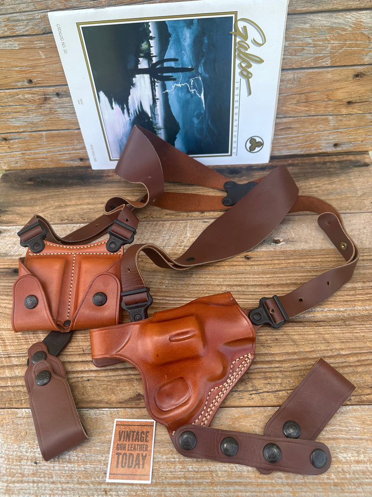 GALCO Brown Leather Shoulder Holster For Smith Wesson S&W N 29 28 Revolver