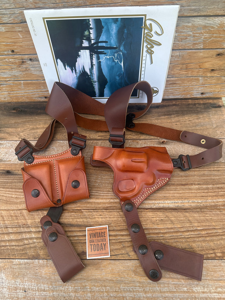 GALCO Brown Leather Shoulder Holster For Smith Wesson S&W N 29 28 Revolver