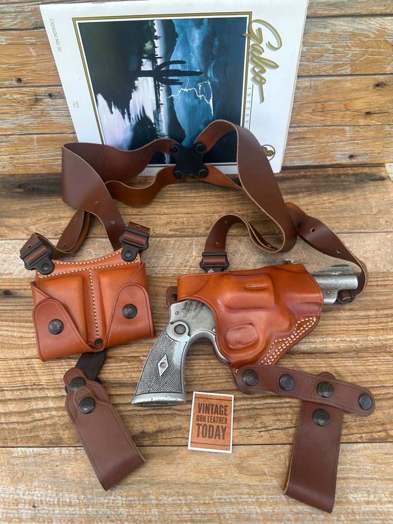 GALCO Brown Leather Shoulder Holster For Smith Wesson S&W N 29 28 Revolver
