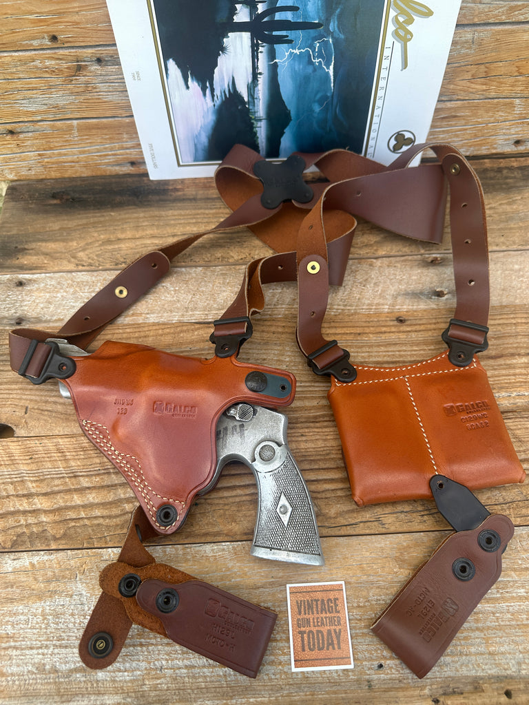 GALCO Brown Leather Shoulder Holster For Smith Wesson S&W N 29 28 Revolver