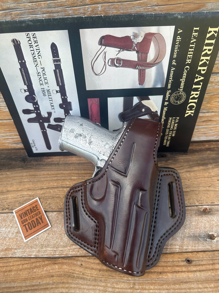 Kirkpatrick Brown Leather Suede Lined OWB 2000 Challenger Holster For Sig P225